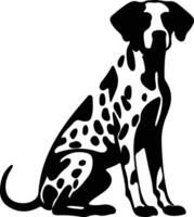 dalmata nero silhouette vettore