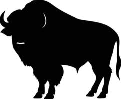 bufalo nero silhouette vettore