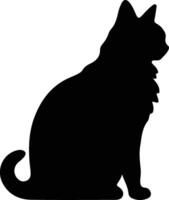 gatto nero silhouette vettore