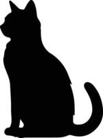 gatto nero silhouette vettore