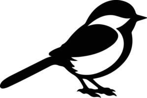 chickadee nero silhouette vettore