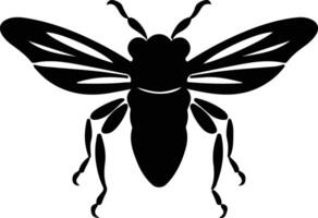 cicala nero silhouette vettore