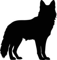 dingo nero silhouette vettore