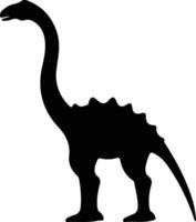 diplodocus nero silhouette vettore