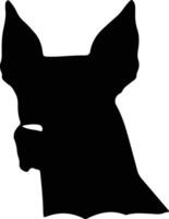 doberman pinscher silhouette vettore