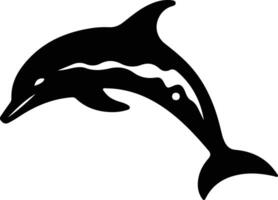 delfino macchiato nero silhouette vettore