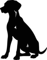 cane da caccia nero silhouette vettore