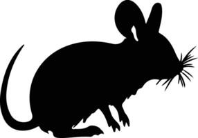 jerboa nero silhouette vettore