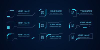 fantascienza futuristico hud dashboard visualizza lo schermo della tecnologia della realtà virtuale. grande collezione hud, elementi gui per vr, ui design. set di interfacce utente futuristiche. statistiche, informazioni sui dati infografica vettore