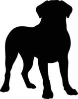 mastino nero silhouette vettore