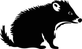 opossum nero silhouette vettore