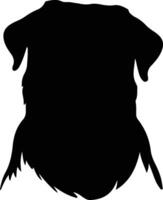 rottweiler nero silhouette vettore