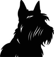 Scozzese terrier nero silhouette vettore