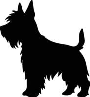 Scozzese terrier nero silhouette vettore