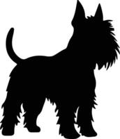 Scozzese terrier nero silhouette vettore