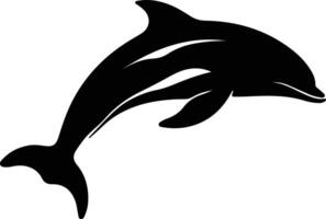focena nero silhouette vettore