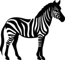 quagga nero silhouette vettore