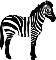 quagga nero silhouette vettore