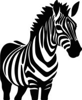 quagga nero silhouette vettore