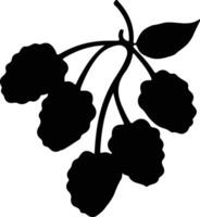 marionberry nero silhouette vettore