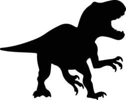 velociraptor nero silhouette vettore