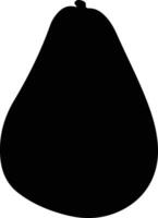 avocado nero silhouette vettore