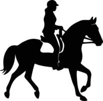 equestre nero silhouette vettore