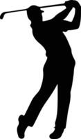 golf nero silhouette vettore