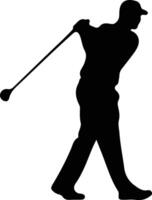 golf nero silhouette vettore