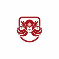semplice logo di valchiria cavaliere testa vettore
