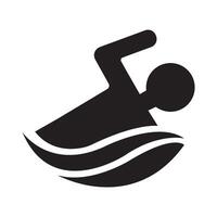 nuoto icona logo vettore design modello