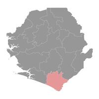 pujehun quartiere carta geografica, amministrativo divisione di sierra leone. vettore illustrazione.