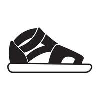 pantofole icona logo vettore design modello