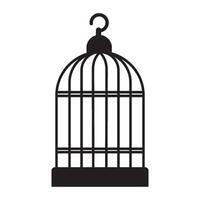 uccello gabbia icona logo vettore design modello