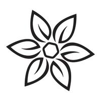 gelsomino fiore icona logo vettore design modello