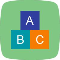 Icona di vettore dei cubi di ABC