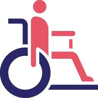 Disabilitato persona vettore icona