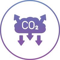 co2 inquinamento vettore icona