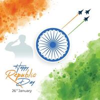 contento repubblica 26 gennaio giorno tipografia design e indiano persone festeggiare repubblica giorno vettore
