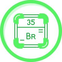 bromo verde mescolare icona vettore