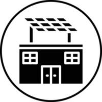 eco solare casa vettore icona