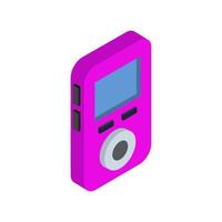 lettore mp3 isometrico vettore