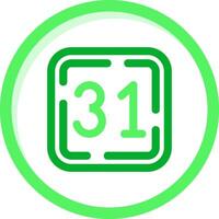 trenta uno verde mescolare icona vettore