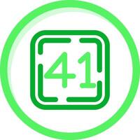 quaranta uno verde mescolare icona vettore