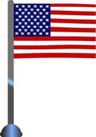 illustrazione vettoriale di bandiera americana in miniatura