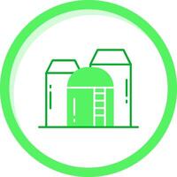 silo verde mescolare icona vettore
