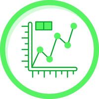 linea grafico verde mescolare icona vettore