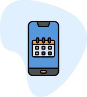smartphone calendario vecto icona vettore