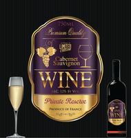 Etichetta di lusso vino d&#39;oro
