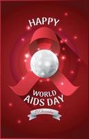 poster della giornata mondiale dell'aids vettore